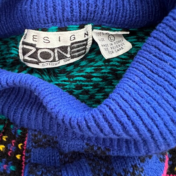 80's Funky Pullover Sweater - Size Large - Design Zone - Picture 7 of 7